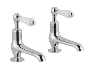 Grosvenor Lever Long Nose Basin Taps - Chrome