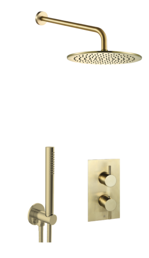VOS Shower Combination 2 Outlet - Brushed Brass