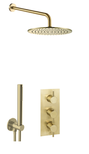 VOS Shower Combination 2 Outlet - Brushed Brass