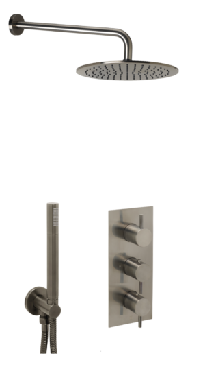 VOS Shower Combination 2 Outlet - Brushed Black