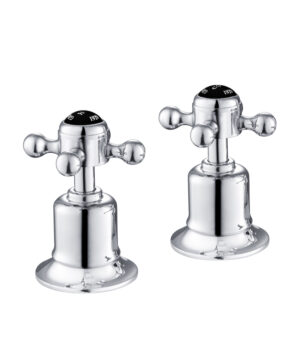 Grosvenor Cross Black Edition Panel Valves - Chrome