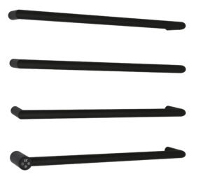 OBI Matt Black - 4 Bar Electric Radiator