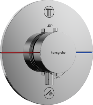 ShowerSelect Comfort S Thermostat for Concealed Installation for 2 Functions with Integrated Security Combination
