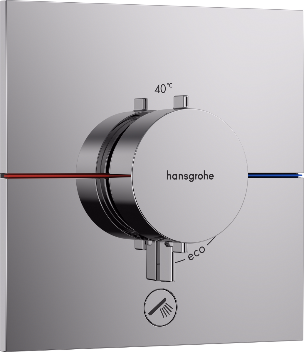 ShowerSelect Comfort E Thermostat for Concealed Installation for 1 Function and Additional Outlet