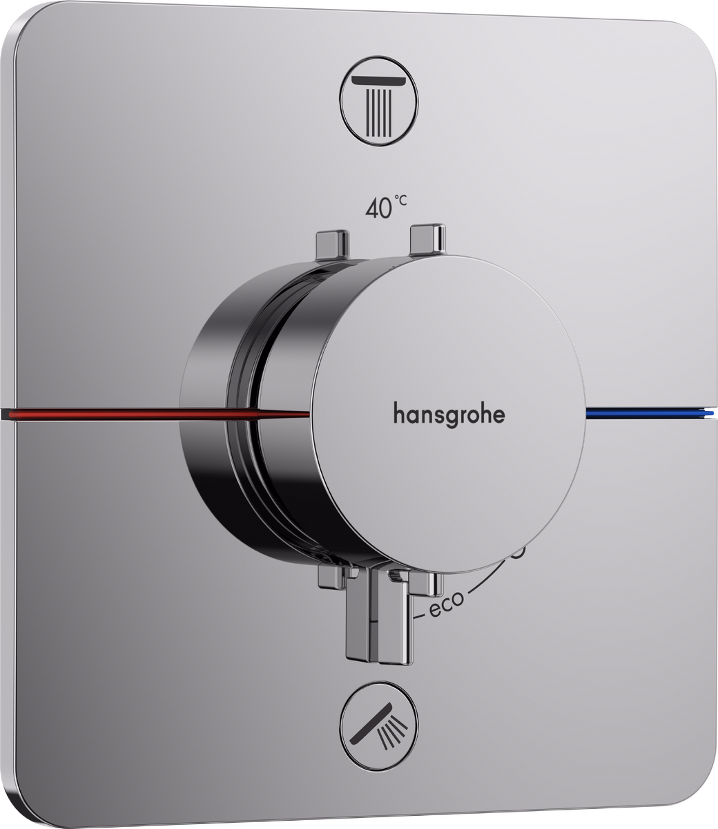 ShowerSelect Comfort Q Thermostat for Concealed Installation for 2 Functions