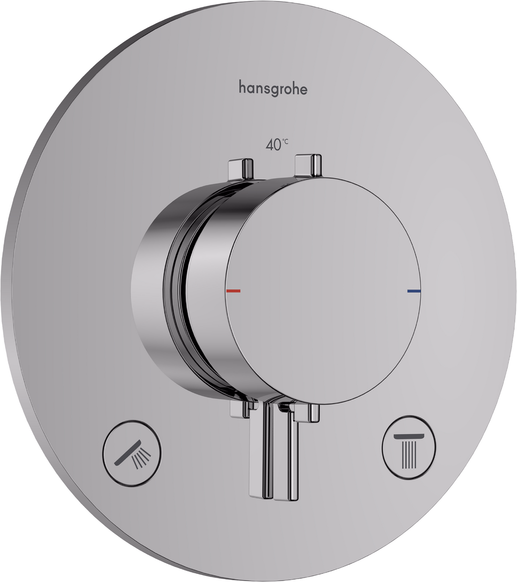 Ecostat Comfort S Thermostat for Concealed Installation for 2 Functions