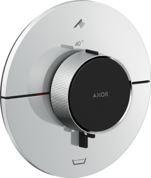 AXOR ShowerSelect ID Thermostat for Concealed Installation Round for 2 Functions with Integrated Security Combination