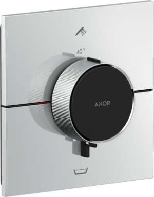 AXOR ShowerSelect ID Thermostat for Concealed Installation Square for 2 Functions with Integrated Security Combination