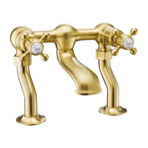 Grosvenor Deck Mounted Bath Filler - Brushed Brass
