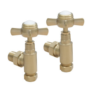 Grosvenor Angled Radiator Valve - Brushed Brass