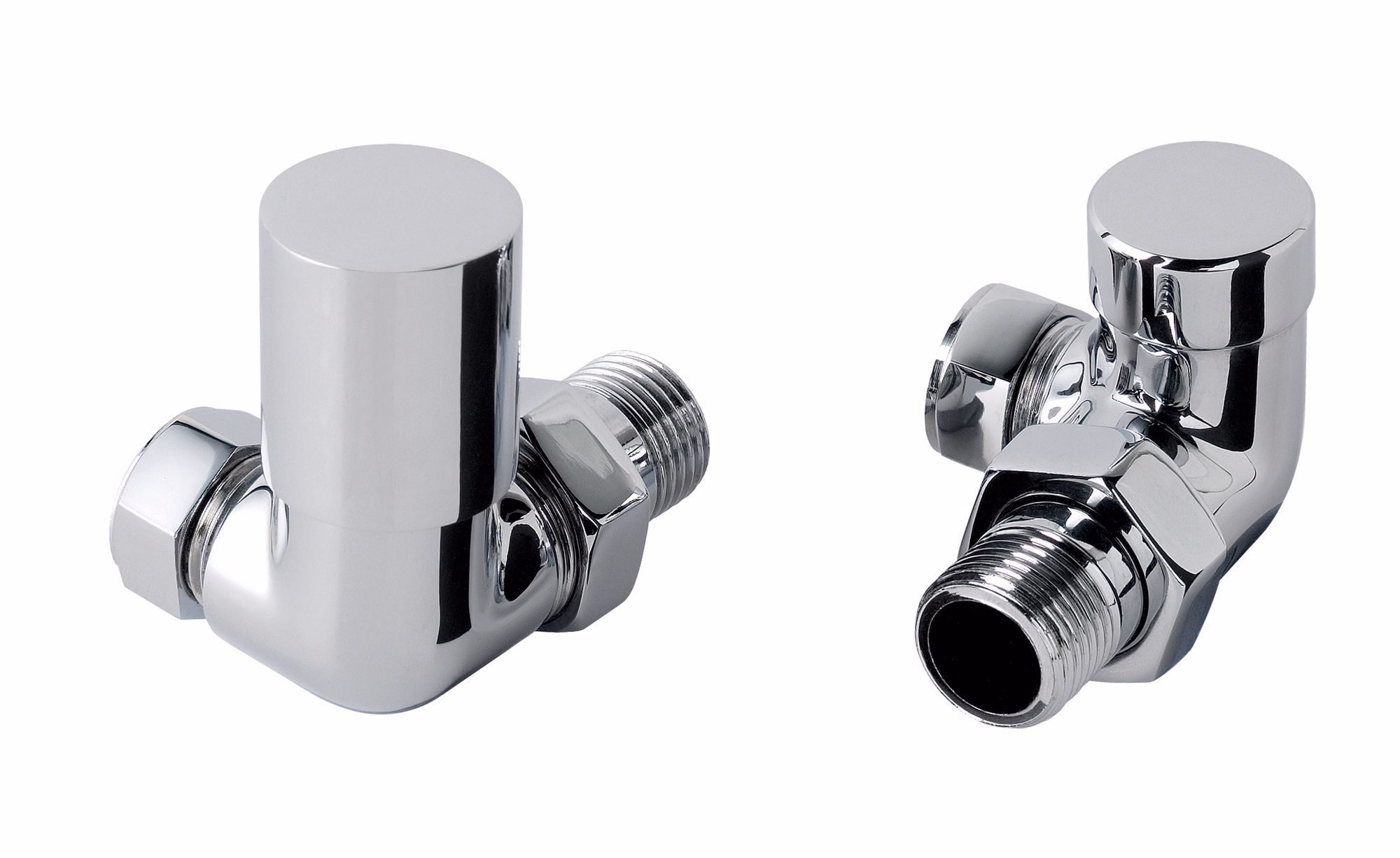 JTP VOS Corner Radiator Valve - Chrome