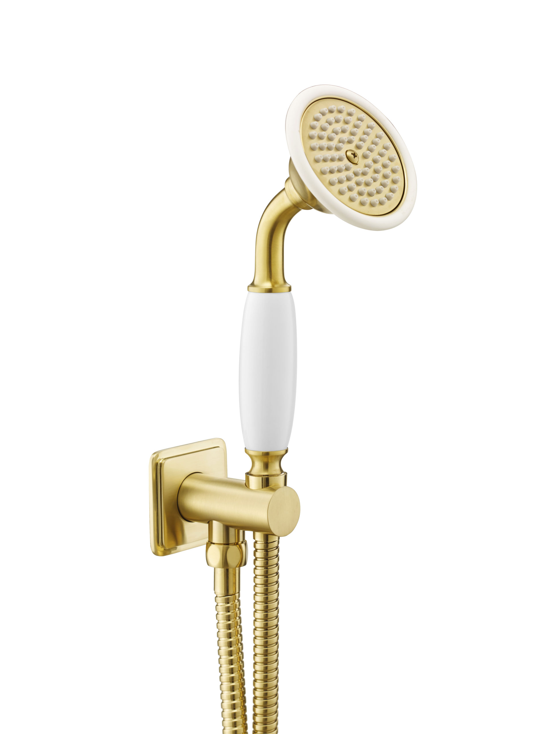 Grosvenor Water Outlet and Holder with Hand-Shower - Brushed Brass