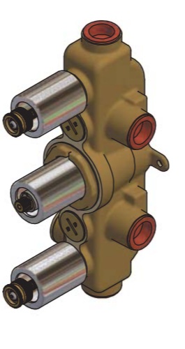 Essential Part - Rough Part for Double Controlled Thermostatic Shower Mixer