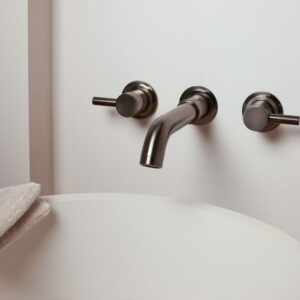 Swadling Absolute Wall Mounted Basin Mixer with Curved Spout