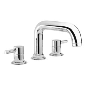Swadling Absolute Deck Mounted Bath Mixer with Curved Spout