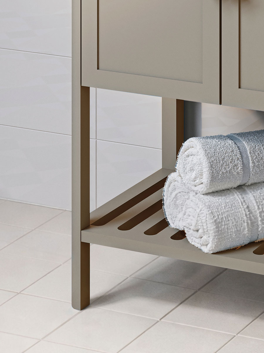 Armera Holloway 600mm 2 Door Free-Standing Unit with Under Shelf - Image 3