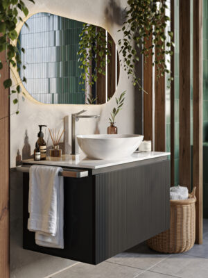 Armera Palladium 800mm Wall Hung 1 Outer Drawer with 1 Internal Drawer