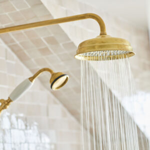 Swadling Invincible Double Exposed Shower Mixer with Rigid Riser, 200 mm Deluge and Hand Shower