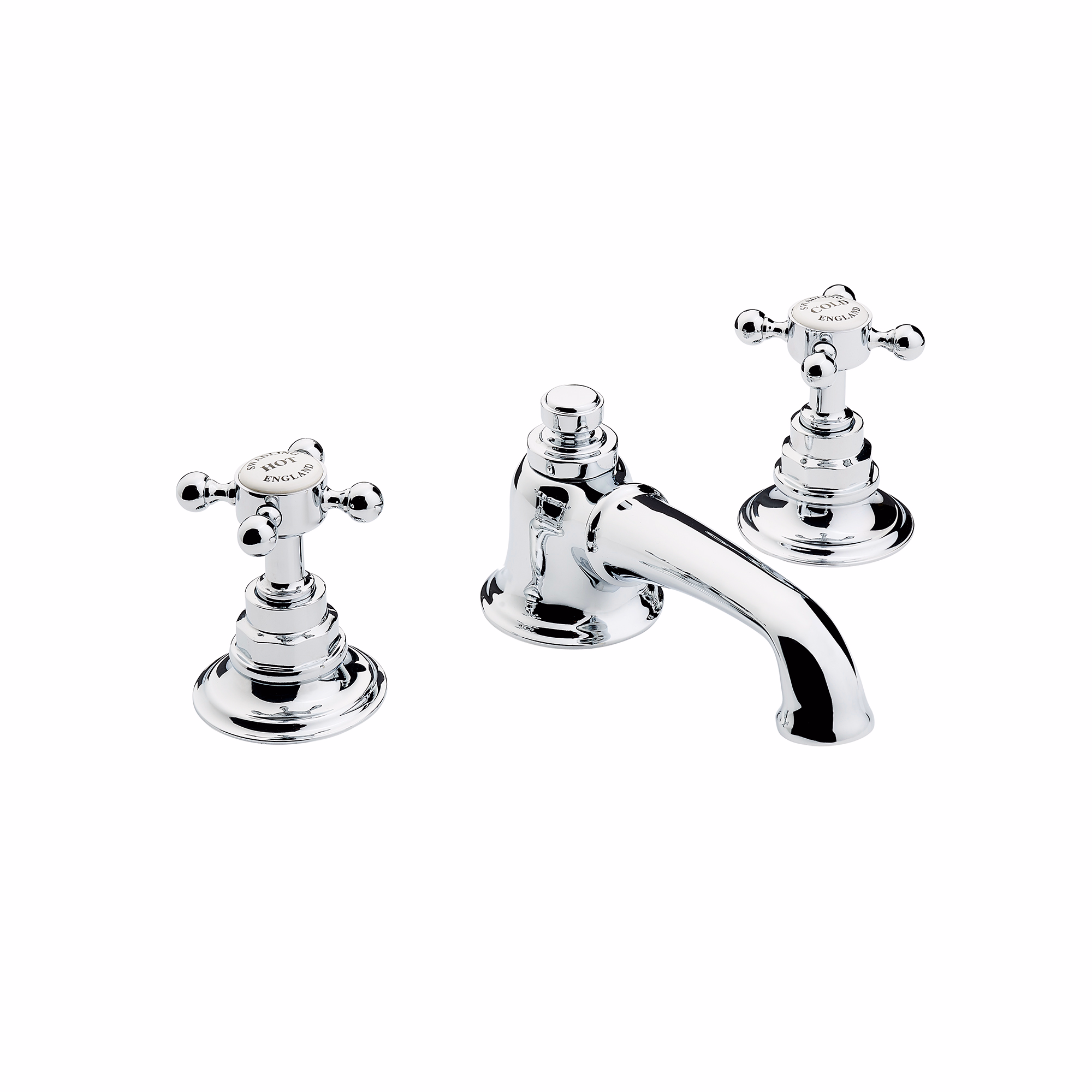 Swadling Invincible 1909 Deck Mounted Basin Mixer – Crosshead - Image 2