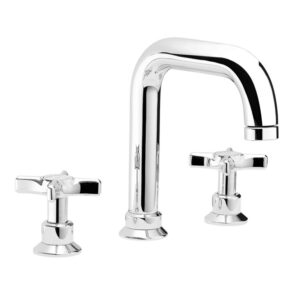 Swadling Illustrious Deck Mounted Basin Mixer with Curved Spout