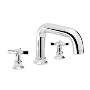 Swadling Illustrious Deck Mounted Bath Mixer with Curved Spout